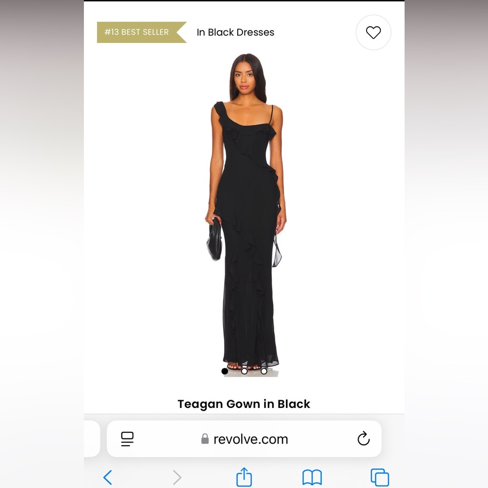 MAJORELLE Black One Shoulder Cocktail Gown